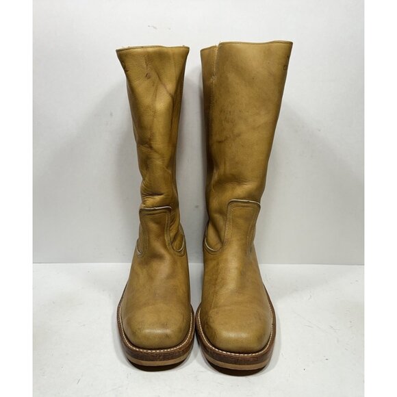 Vintage Wild Country Campus Boots Tall Marbled Leather Square Toe Men’s 9.5 D - Picture 2 of 10